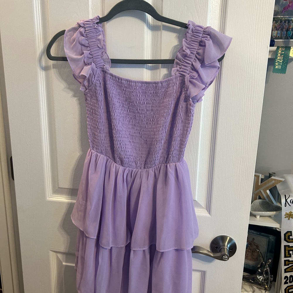 Lavender Ruffle Dress
